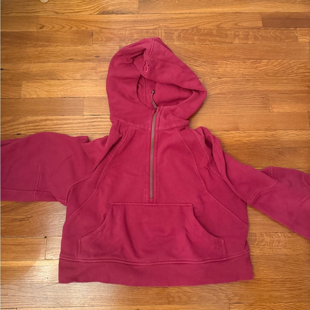 Burgundy Lululemon Scuba 
a few stains